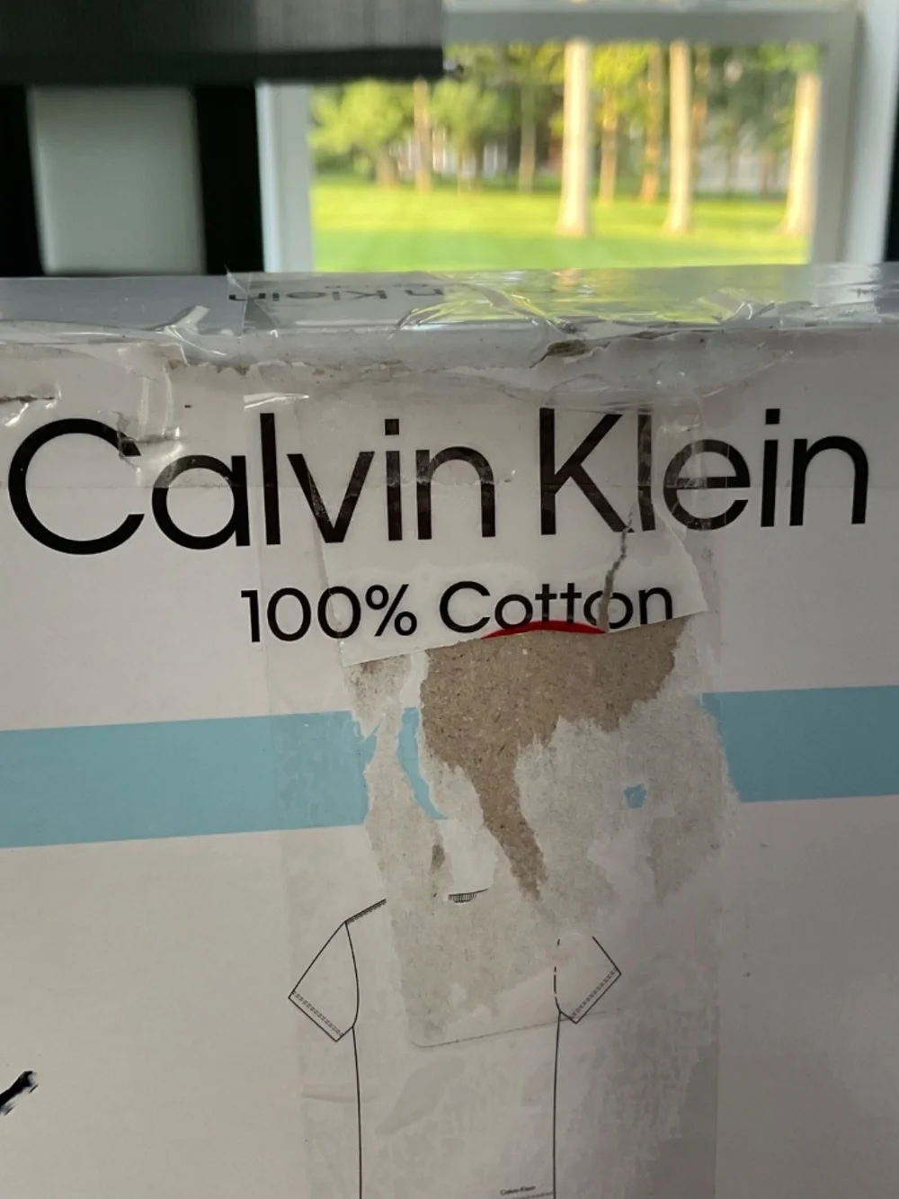 Calvin Klein white tee shirts,new in box.L.